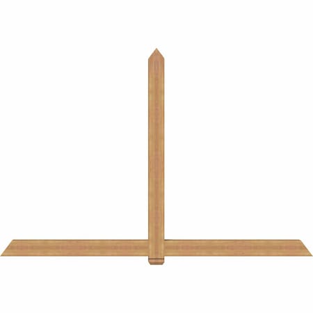 Ekena Millwork Eugene Smooth Timber Gable Bracket, Western Red Cedar, 108"W x 72"H x 5 1/2"D x 5 1/2"F, 16/12 Pitch GBW108X72X0606EUG00SWR